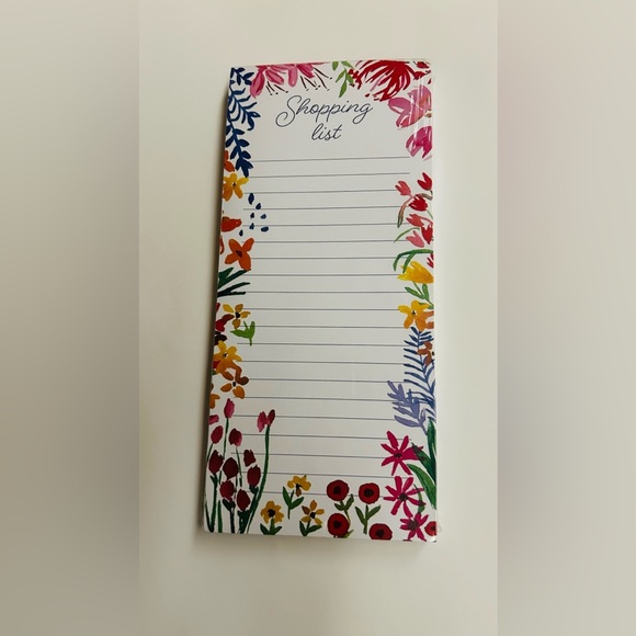 New Long Notepad “Shopping List” Floral Design all around Border made in Vietnam - Picture 6 of 8